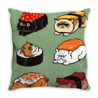 Sushi Persian Cat Throw Pillow | Artistshot