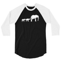 Animal Lover Gift Africa Safari Animals Family Elephant 3/4 Sleeve Shirt | Artistshot