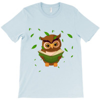 Owl Reading A Book T-shirt | Artistshot