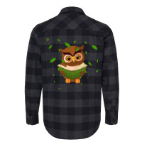 Owl Reading A Book Flannel Shirt | Artistshot