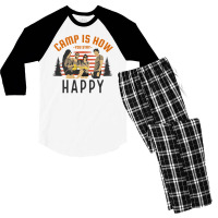 Camp Is How You Stay Happy Men's 3/4 Sleeve Pajama Set | Artistshot