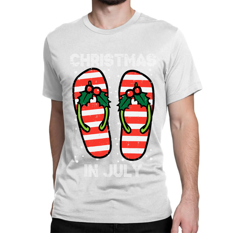 Mistletoe Flip Flops Christmas In Jully Summer Xmas Women Classic T-shirt | Artistshot