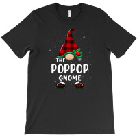 Poppop Gnome Buffalo Plaid Matching Family Christmas Pajama Funny Gift T-shirt | Artistshot