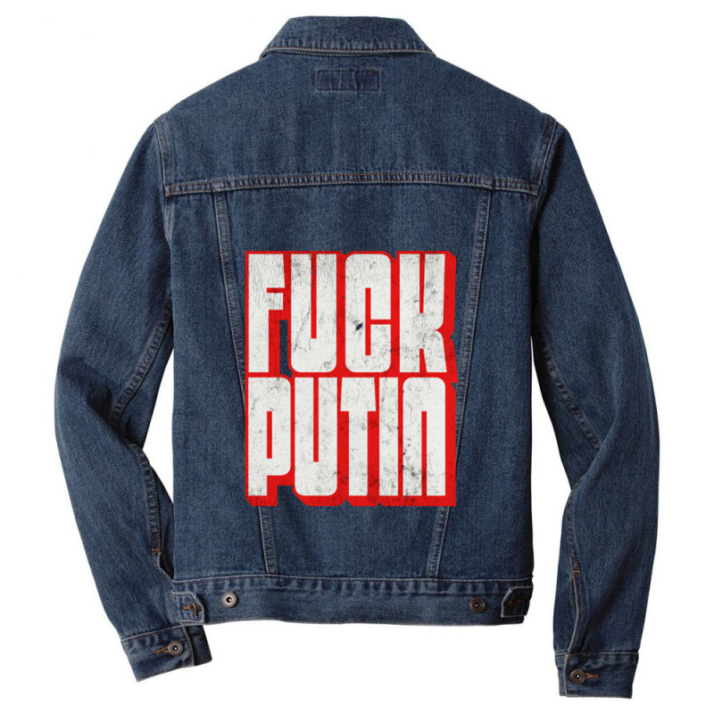 Fck Putin Men Denim Jacket by kudupiye | Artistshot