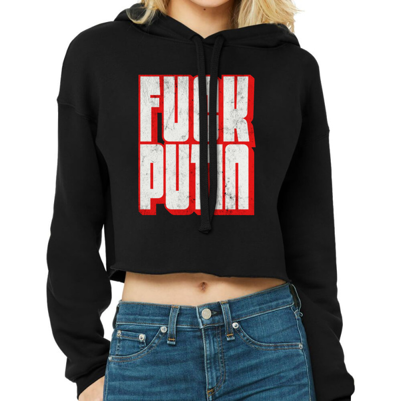 Fck Putin Cropped Hoodie by kudupiye | Artistshot