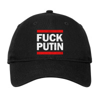 Fck Putin Hip Hop Typography Design Adjustable Cap | Artistshot