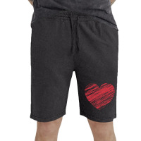 Red Heart Happy Valentines Day Vintage Short | Artistshot