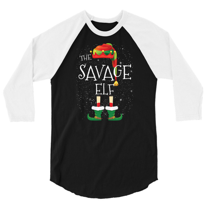 Savage Elf Family Matching Christmas Group Funny Gift 3/4 Sleeve Shirt | Artistshot