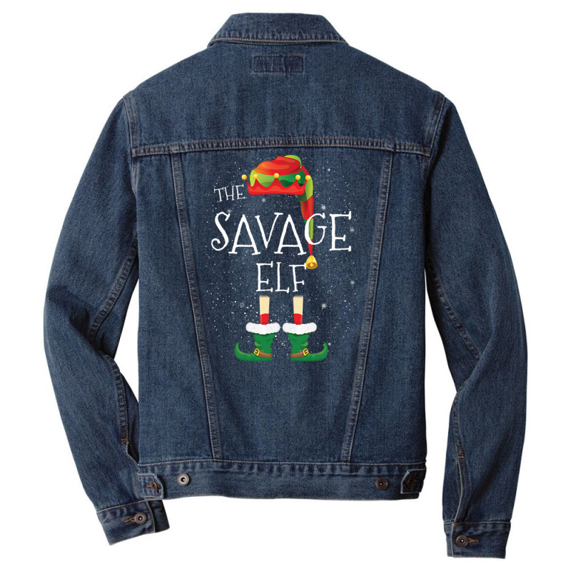 Savage Elf Family Matching Christmas Group Funny Gift Men Denim Jacket | Artistshot