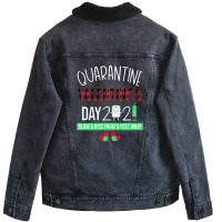 Quarantine Valentine's Day Unisex Sherpa-lined Denim Jacket | Artistshot