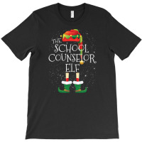 School Counselor Elf Family Matching Christmas Group Funny Pajama Gift T-shirt | Artistshot