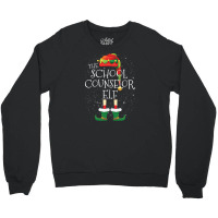 School Counselor Elf Family Matching Christmas Group Funny Pajama Gift Crewneck Sweatshirt | Artistshot