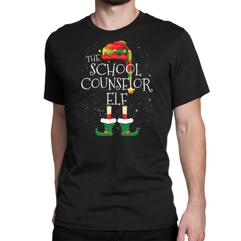 School Counselor Elf Family Matching Christmas Group Funny Pajama Gift Classic T-shirt | Artistshot