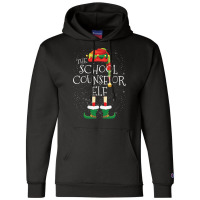 School Counselor Elf Family Matching Christmas Group Funny Pajama Gift Champion Hoodie | Artistshot