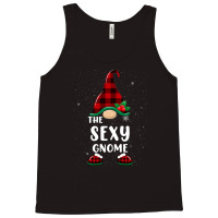 Sexy Gnome Buffalo Plaid Matching Family Christmas Pajama Tank Top | Artistshot