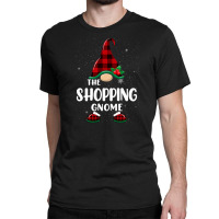 Shopping Gnome Buffalo Plaid Matching Family Christmas Pajama Classic T-shirt | Artistshot