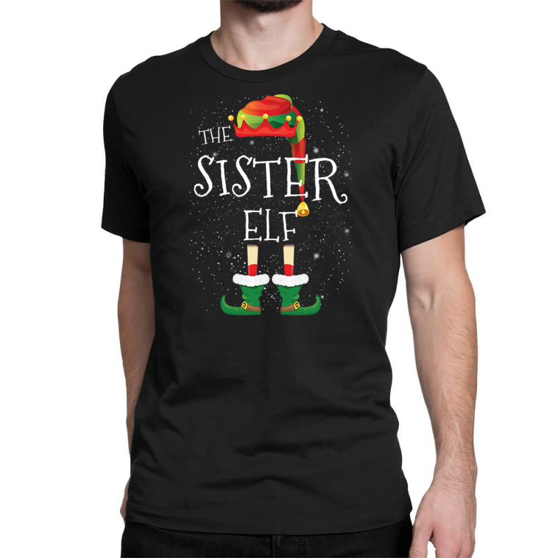 Sister Elf Family Matching Christmas Group Funny Pajama Gift Classic T-shirt | Artistshot