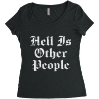 Hell Is Other People   Nihilism Design Women's Triblend Scoop T-shirt | Artistshot