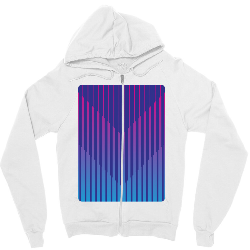 Colorful Vertical Stripes Abstract Pattern Zipper Hoodie | Artistshot