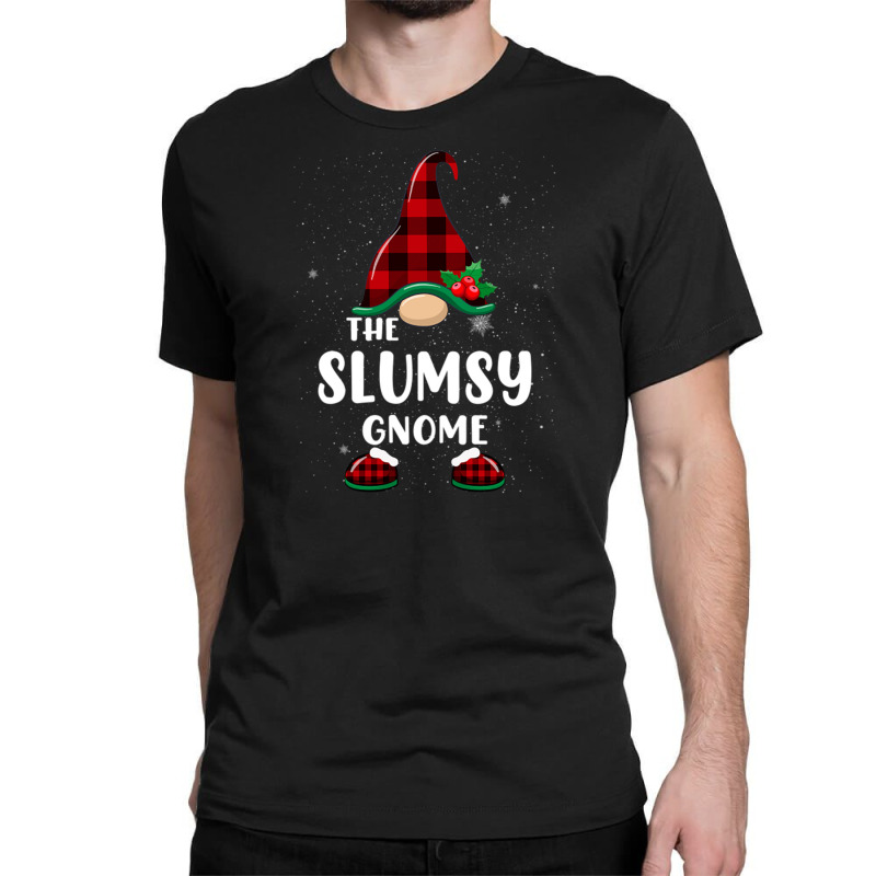 Slumsy Gnome Buffalo Plaid Matching Family Christmas Pajama Funny Gift Classic T-shirt | Artistshot