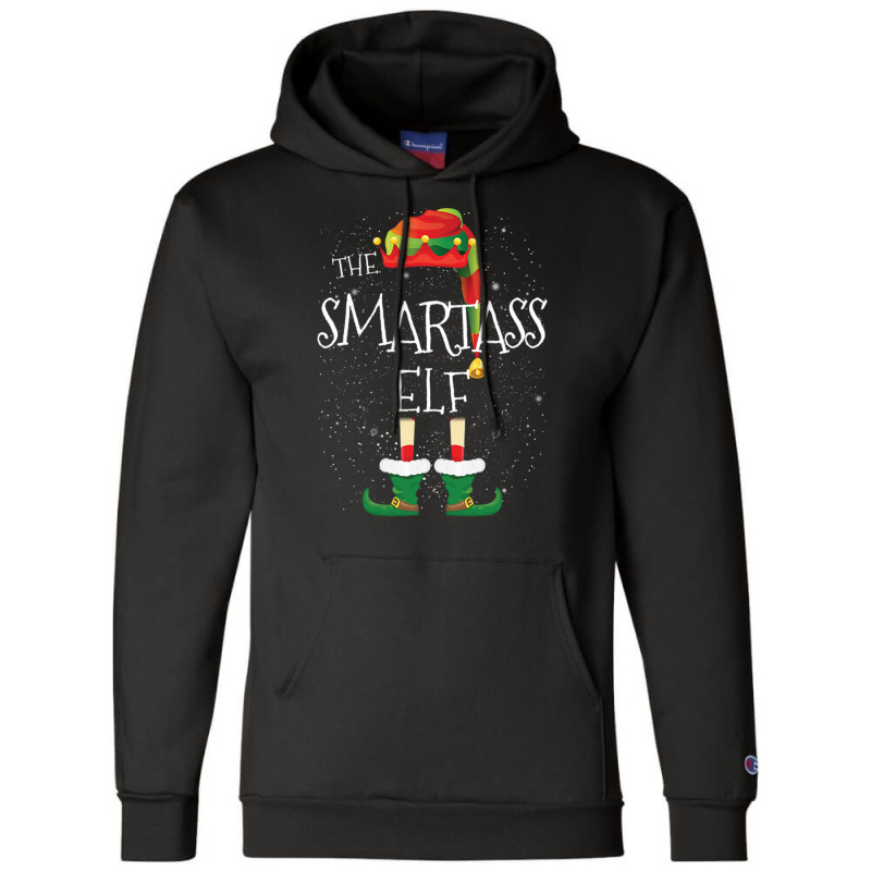 Smartass Elf Family Matching Christmas Group Funny Pajama Gift Champion Hoodie | Artistshot