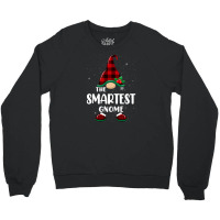 Smartest Gnome Buffalo Plaid Matching Family Christmas Pajama Funny Gi Crewneck Sweatshirt | Artistshot