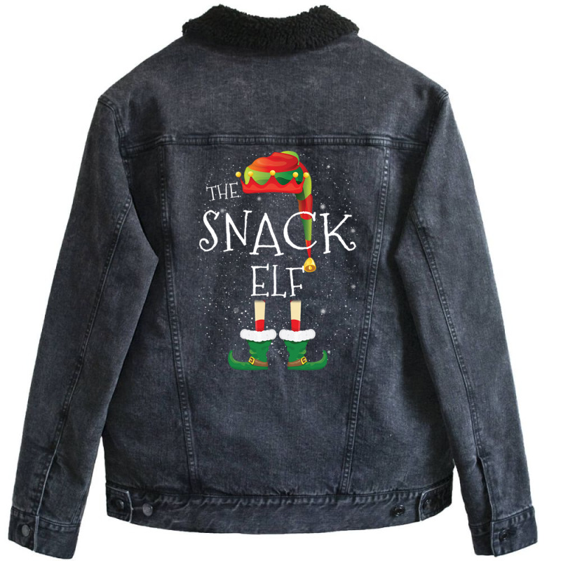 Snack Elf Family Matching Christmas Group Funny Pajama Gift Unisex Sherpa-lined Denim Jacket | Artistshot