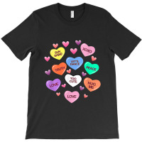 Womens Valentine Candy Heart Valentines Day Vneck T-shirt | Artistshot