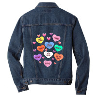 Womens Valentine Candy Heart Valentines Day Vneck Men Denim Jacket | Artistshot