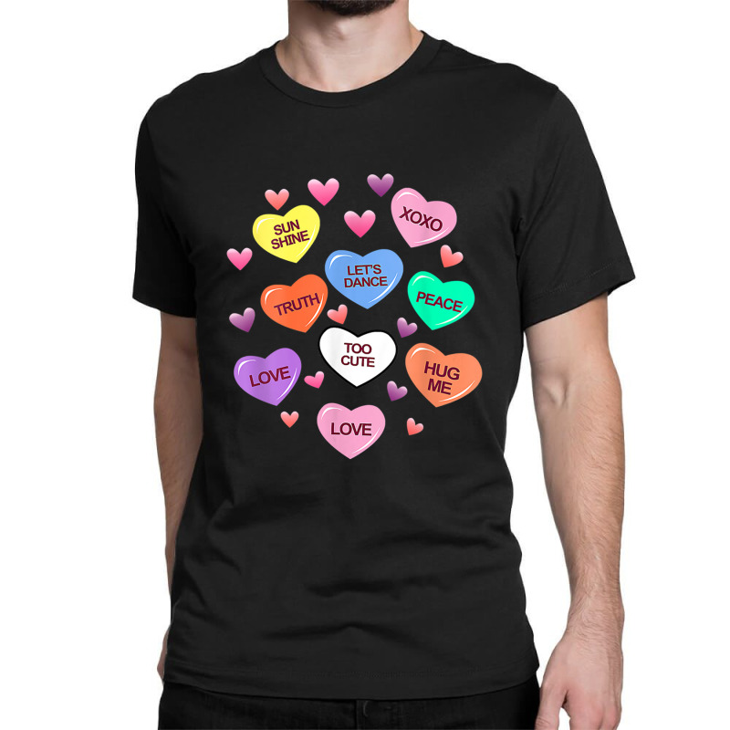 Womens Valentine Candy Heart Valentines Day Vneck Classic T-shirt | Artistshot