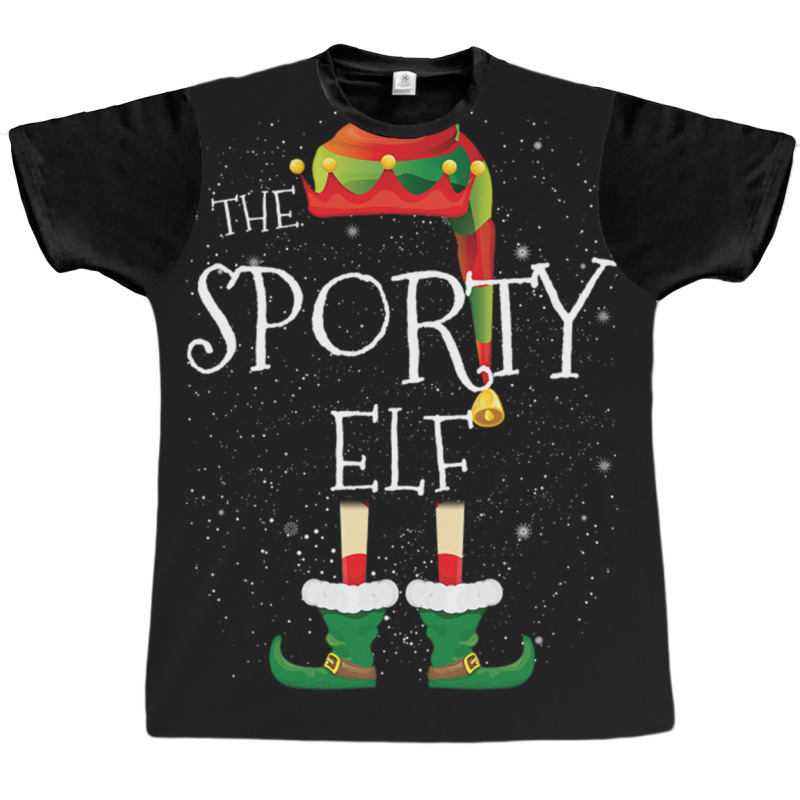 Sporty Elf Family Matching Christmas Group Funny Gift Graphic T-shirt | Artistshot