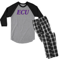 East Carolina Pirates Wordmark Men's 3/4 Sleeve Pajama Set | Artistshot