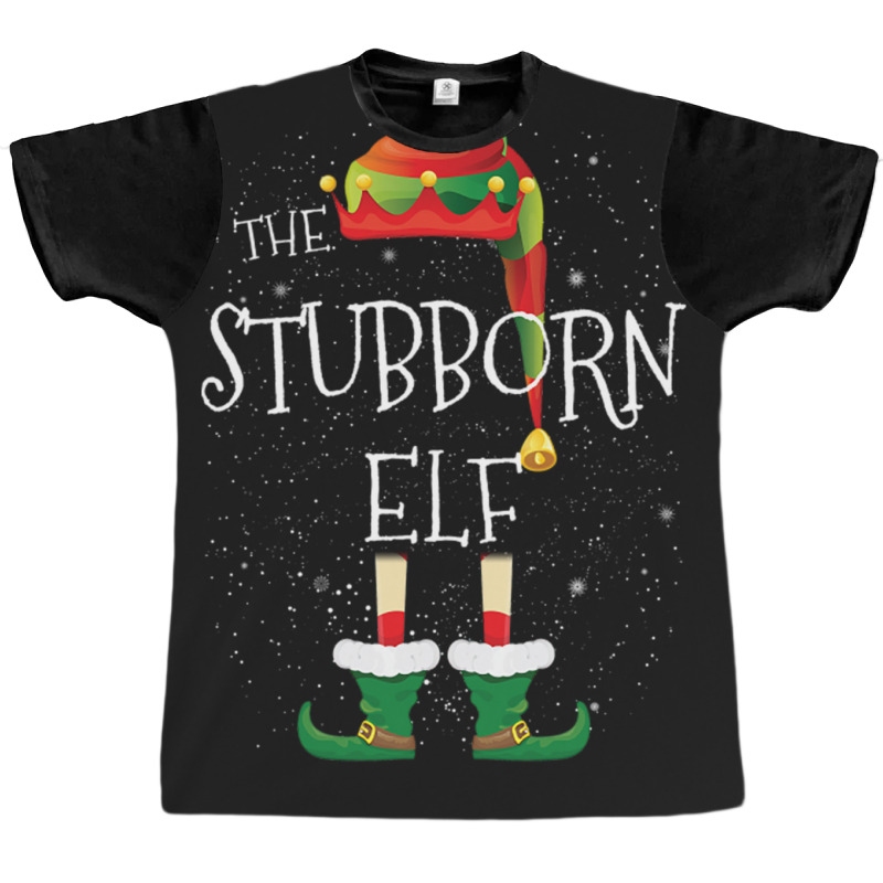 Stubborn Elf Family Matching Christmas Group Funny Pajama Gift Graphic T-shirt | Artistshot