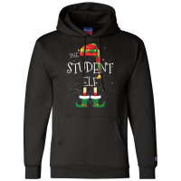 Student Elf Family Matching Christmas Group Funny Pajama Gift Champion Hoodie | Artistshot