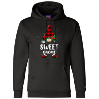 Sweet Gnome Buffalo Plaid Matching Family Christmas Pajama Funny Gift Champion Hoodie | Artistshot