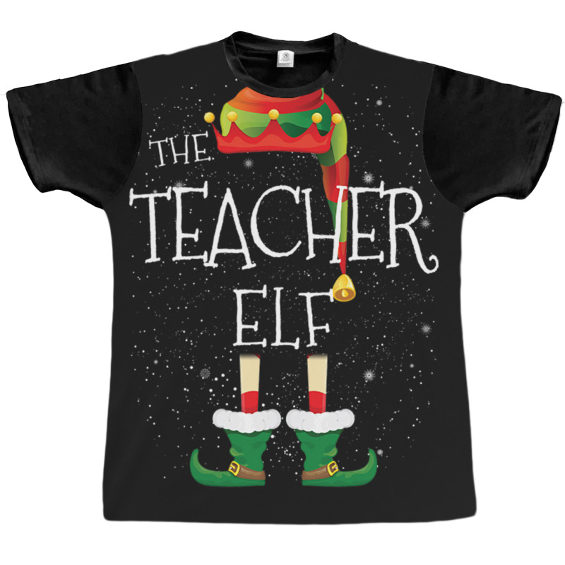 Teacher Elf Family Matching Christmas Group Funny Gift Graphic T-shirt | Artistshot