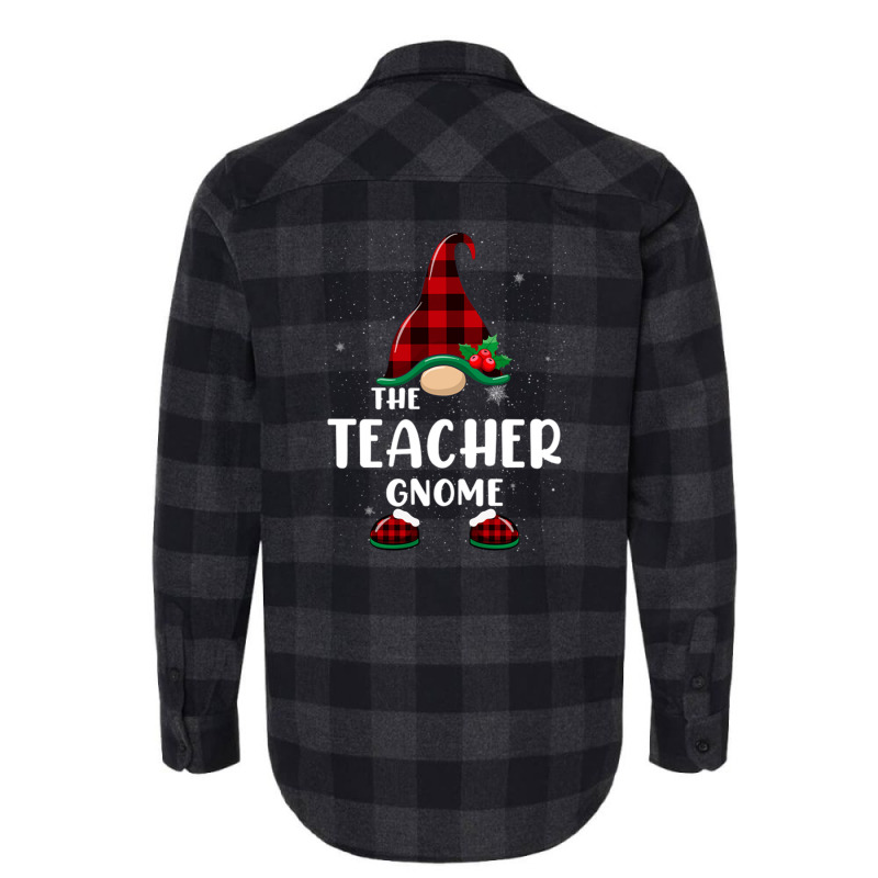 Teacher Gnome Buffalo Plaid Matching Family Christmas Pajama Funny Gif Flannel Shirt | Artistshot