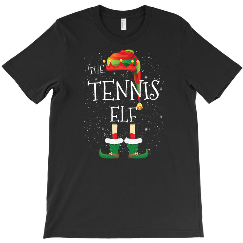 Tennis Elf Family Matching Christmas Group Funny Pajama Gift T-shirt | Artistshot