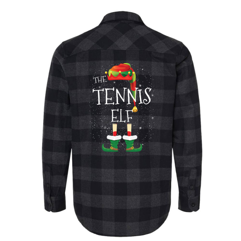 Tennis Elf Family Matching Christmas Group Funny Pajama Gift Flannel Shirt | Artistshot