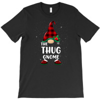 Thug Gnome Buffalo Plaid Matching Family Christmas Pajama Funny Gift T-shirt | Artistshot