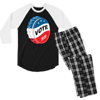 Vote 2020.  Retro Vintage Vote 2020 Men's 3/4 Sleeve Pajama Set | Artistshot