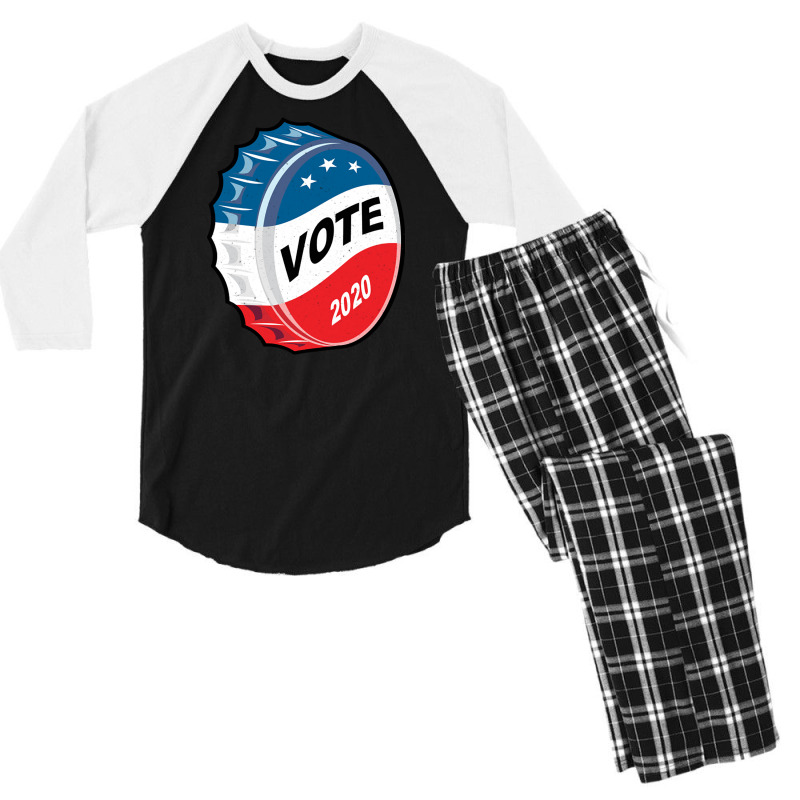 Vote 2020.  Retro Vintage Vote 2020 Men's 3/4 Sleeve Pajama Set | Artistshot