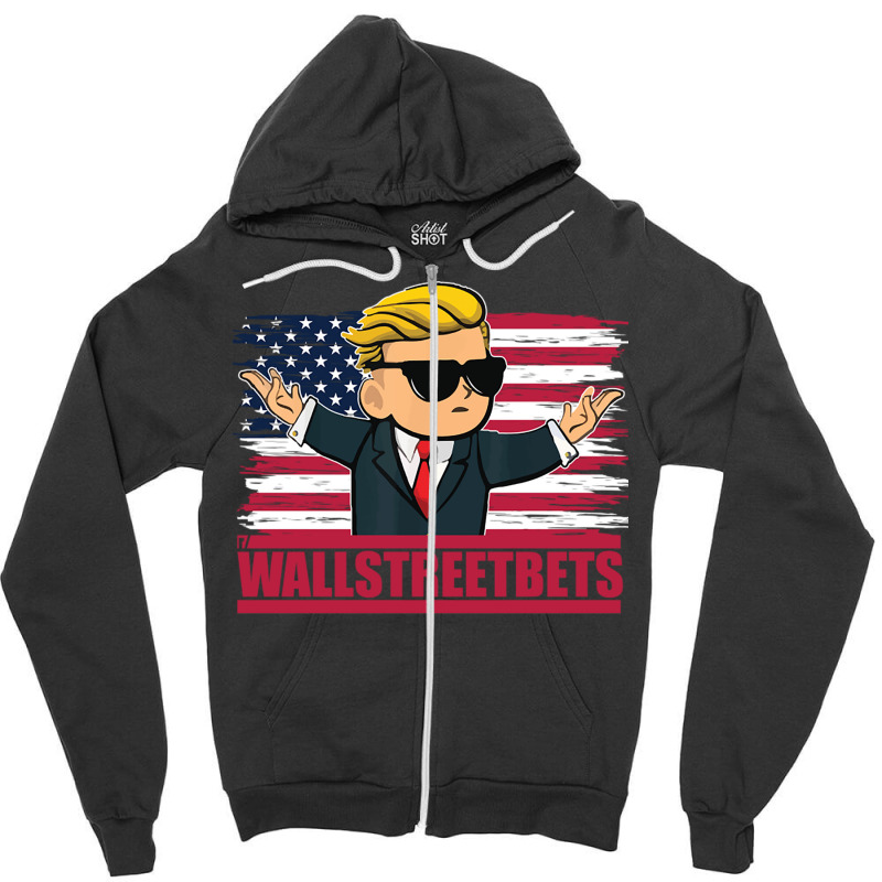 Wallstreetbets Free Tendies Zipper Hoodie | Artistshot