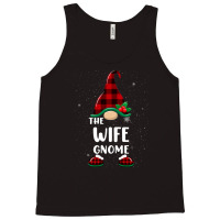 Wife Gnome Buffalo Plaid Matching Family Christmas Pajama Funny Gift Tank Top | Artistshot