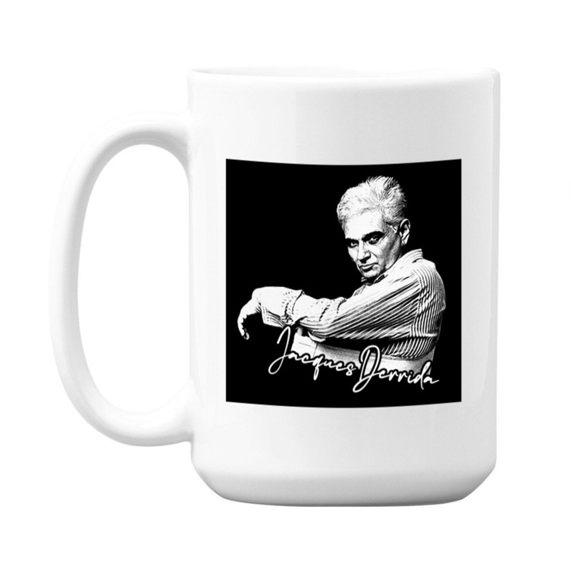 Jacques Derrida  Retro Fan Artwork 15 Oz Coffee Mug | Artistshot