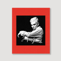 Jacques Derrida  Retro Fan Artwork Portrait Canvas Print | Artistshot