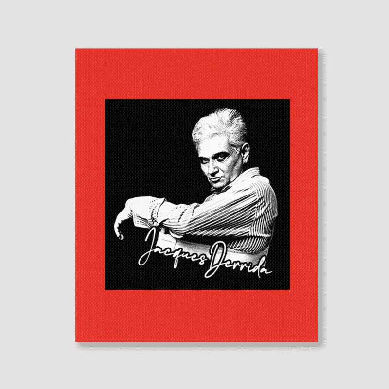 Jacques Derrida  Retro Fan Artwork Portrait Canvas Print | Artistshot