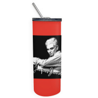 Jacques Derrida  Retro Fan Artwork Skinny Tumbler | Artistshot