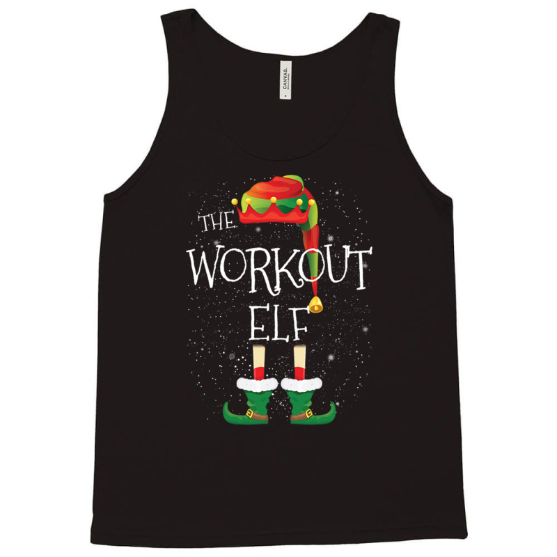 Workout Elf Family Matching Christmas Group Funny Pajama Gift Tank Top | Artistshot