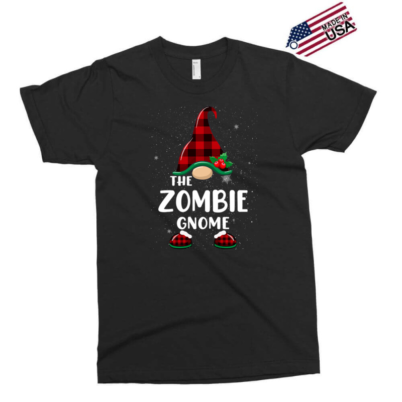 Zombie Gnome Buffalo Plaid Matching Family Christmas Pajama Funny Gift Exclusive T-shirt | Artistshot